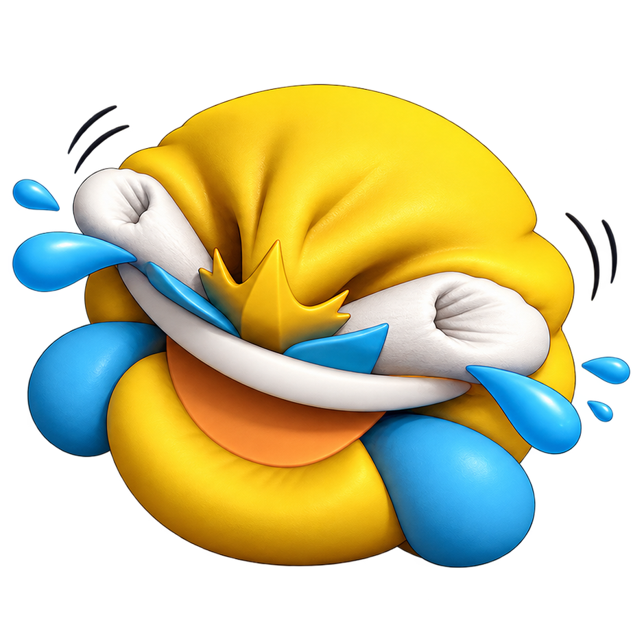 LMAO laughing mascot
